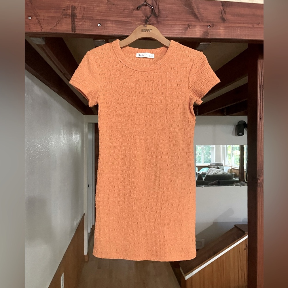 Elodie Textured Short Sleeve Mini Dress
